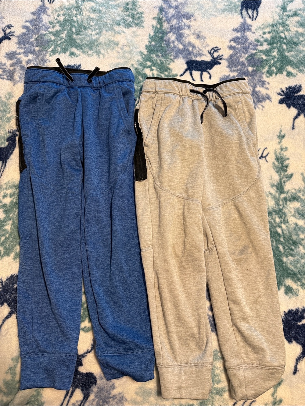 Athletic Works Kids Jogger Pants - Blue & Light Gray